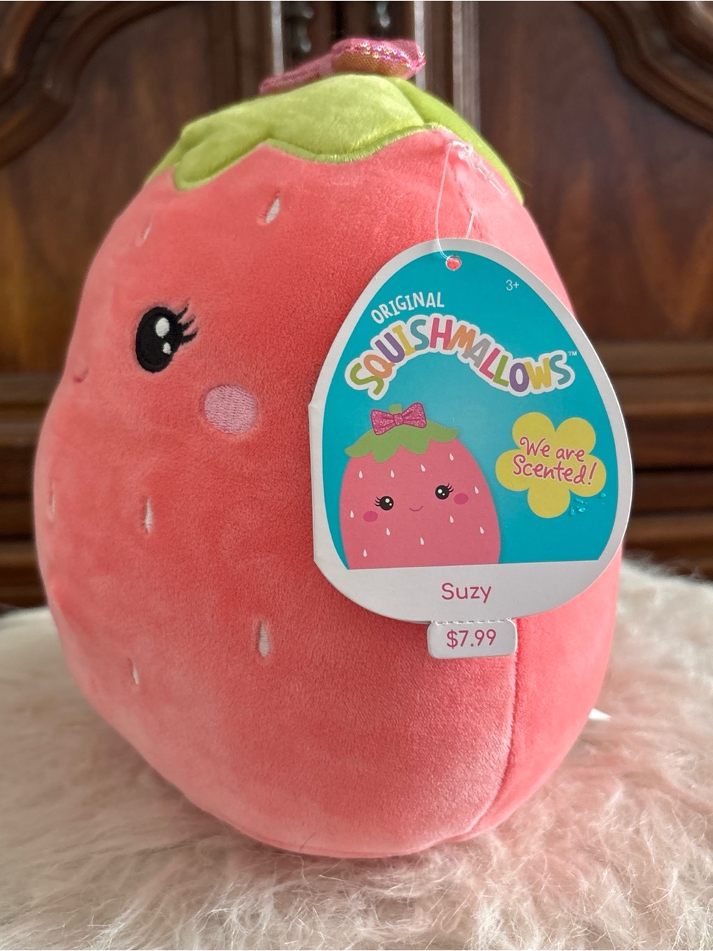 NWT Suzy Strawberry Squishmallow plush toy - Picture 2 of 8